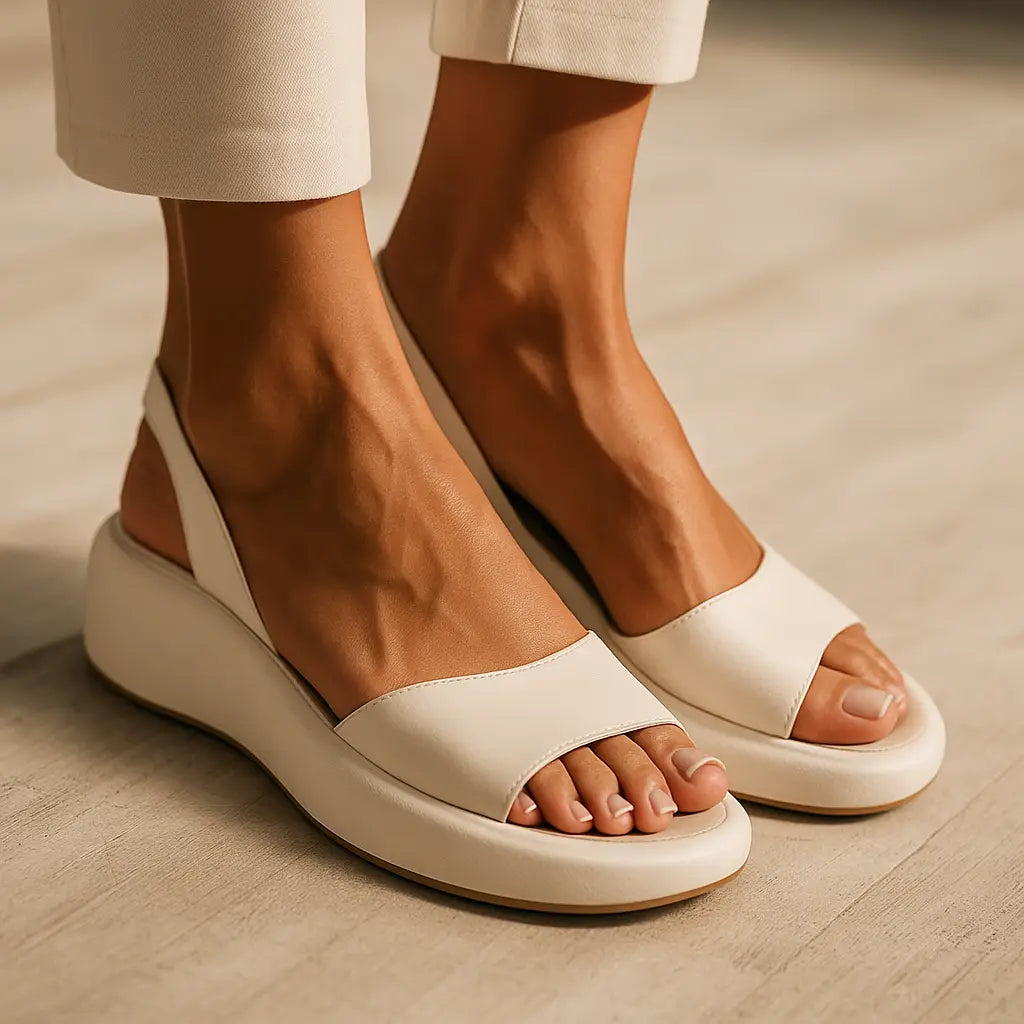 Orthopaedic Wedge Slingback Sandal - Arch Support Plantar Fasciitis