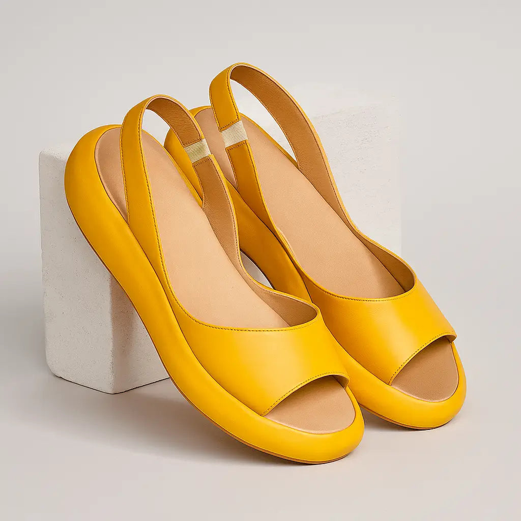Orthopaedic Wedge Slingback Sandal - Arch Support Plantar Fasciitis