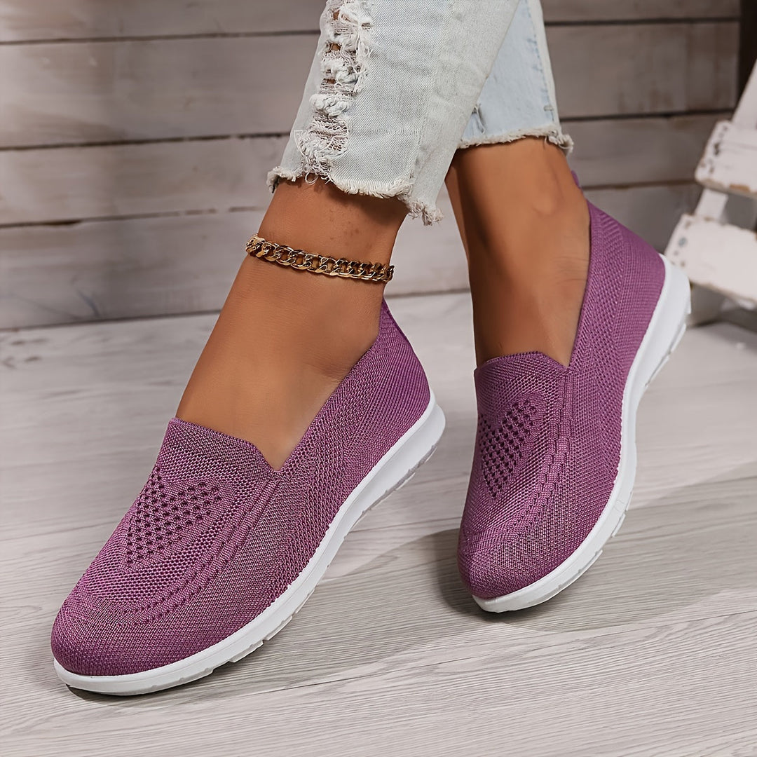 Slip-On Mesh Orthopedic Trainers Women - Cushioned Breathable Low-Top