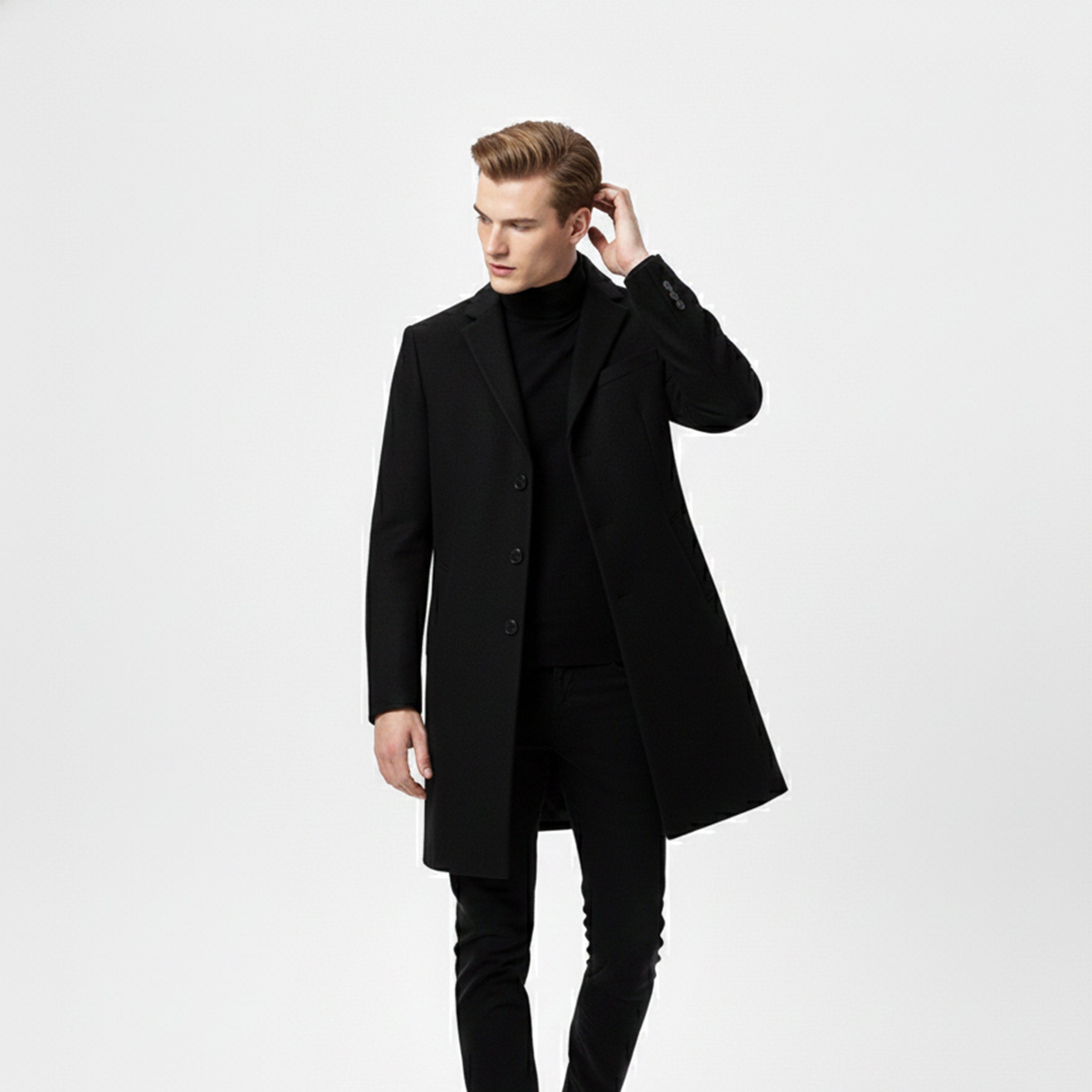 Men’s Old Money Long Coat – Winter Layer