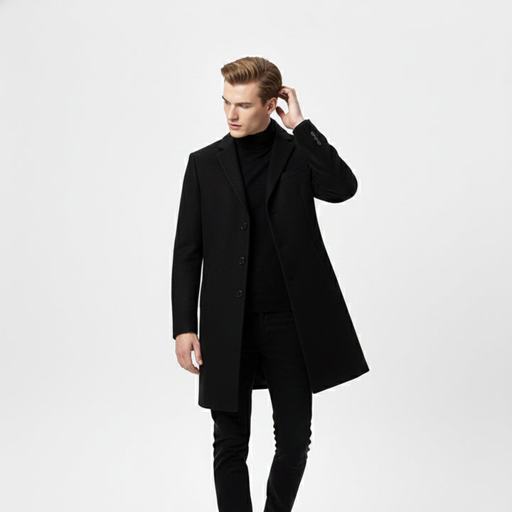 Men’s Old Money Long Coat – Winter Layer