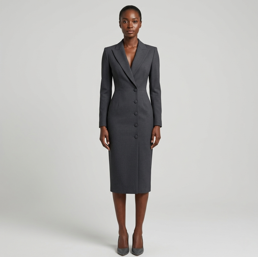 Women’s Classic Midi Dress - Elegant Formal Occasion Wear
