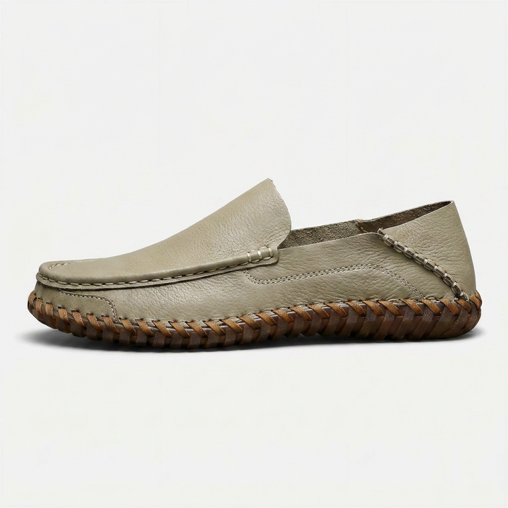Men's Slip-On Leather Loafer - Handstitched Casual