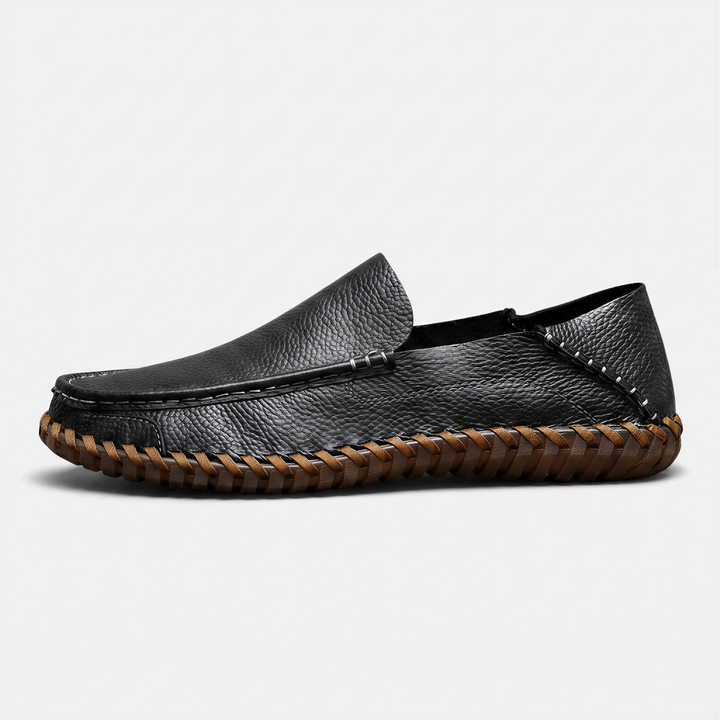 Men's Slip-On Leather Loafer - Handstitched Casual