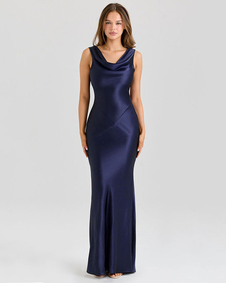 Women’s Satin Dress - Mermaid Floor Length