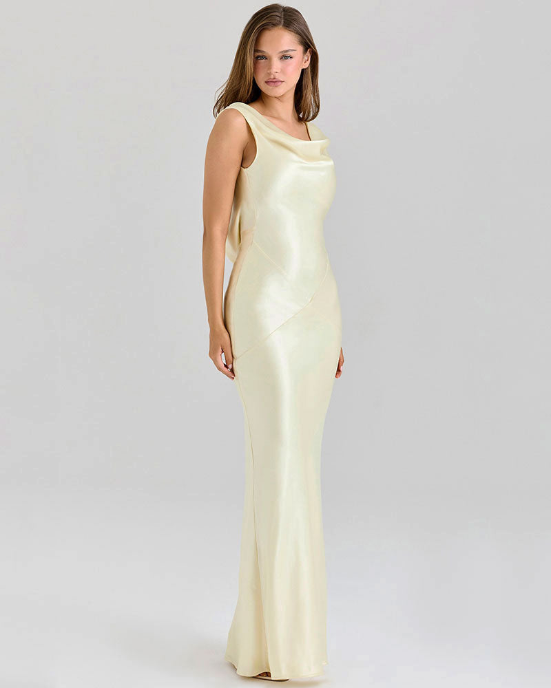 Women’s Satin Dress - Mermaid Floor Length
