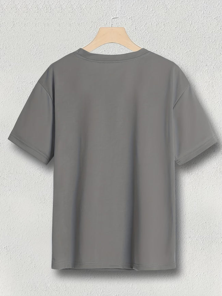 Women's Oversized Black T-Shirt - Crew Neck Tee