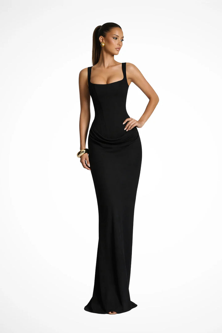 Women’s Sleeveless Bodycon Maxi Dress – Slim Fit Evening