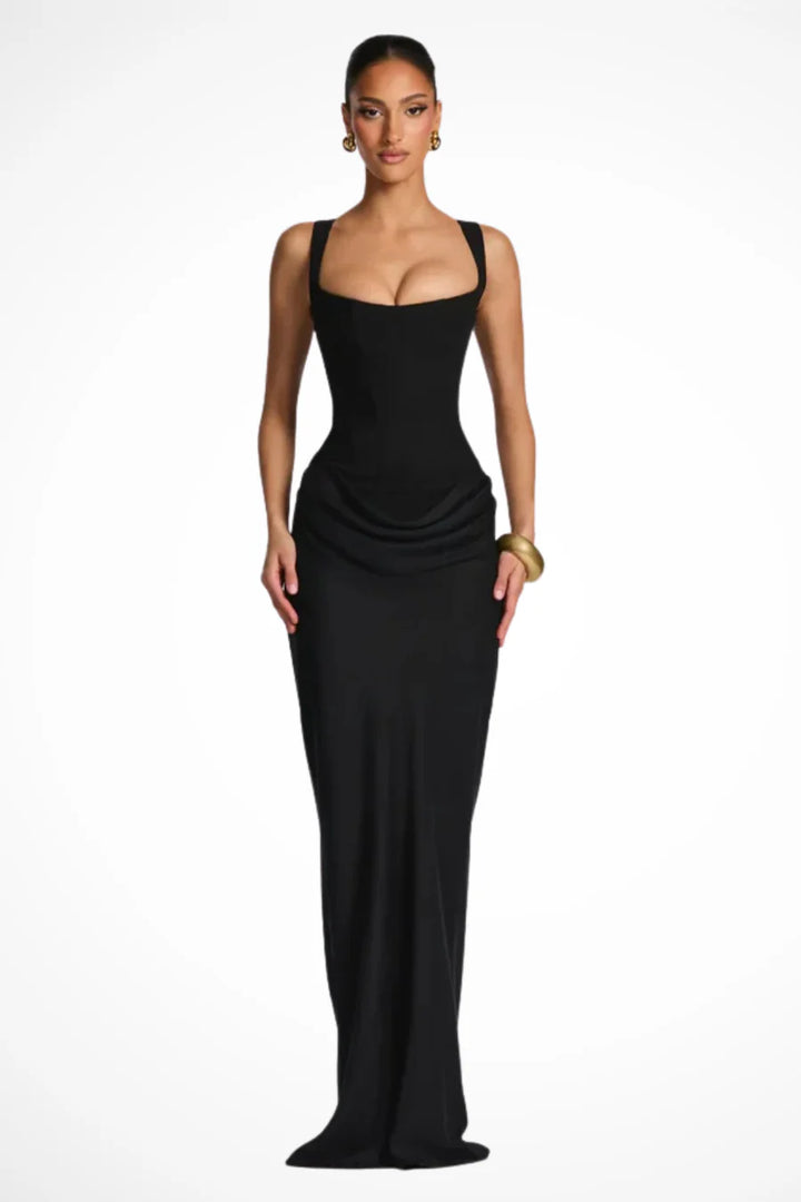 Women’s Sleeveless Bodycon Maxi Dress – Slim Fit Evening