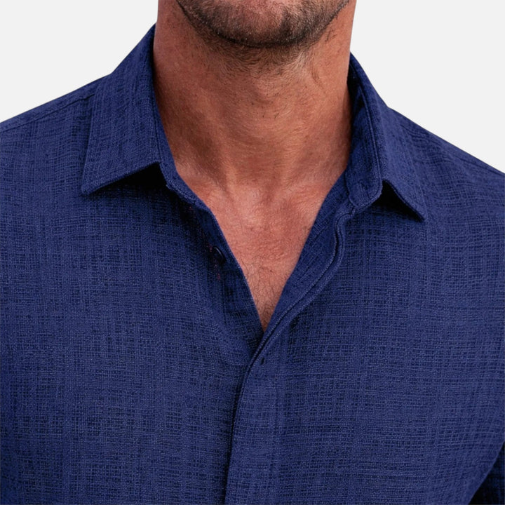 Men's Linen Shirt - Lightweight Breathable Summer Button-Up