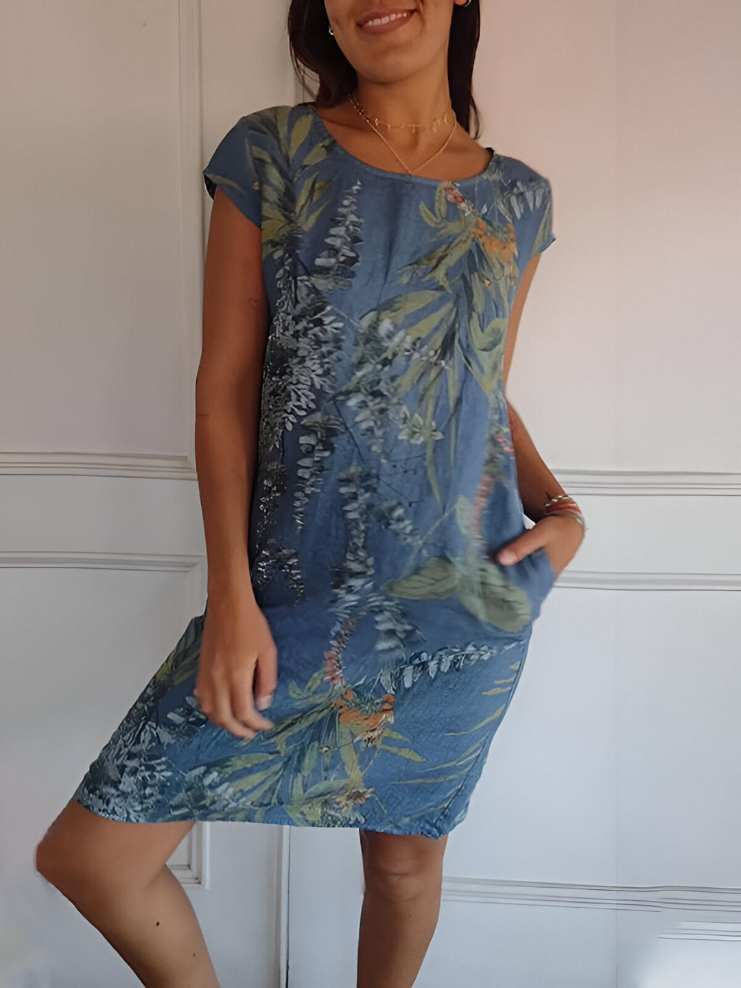 Chiffon Floral Wrap Midi Dress - Garden Party