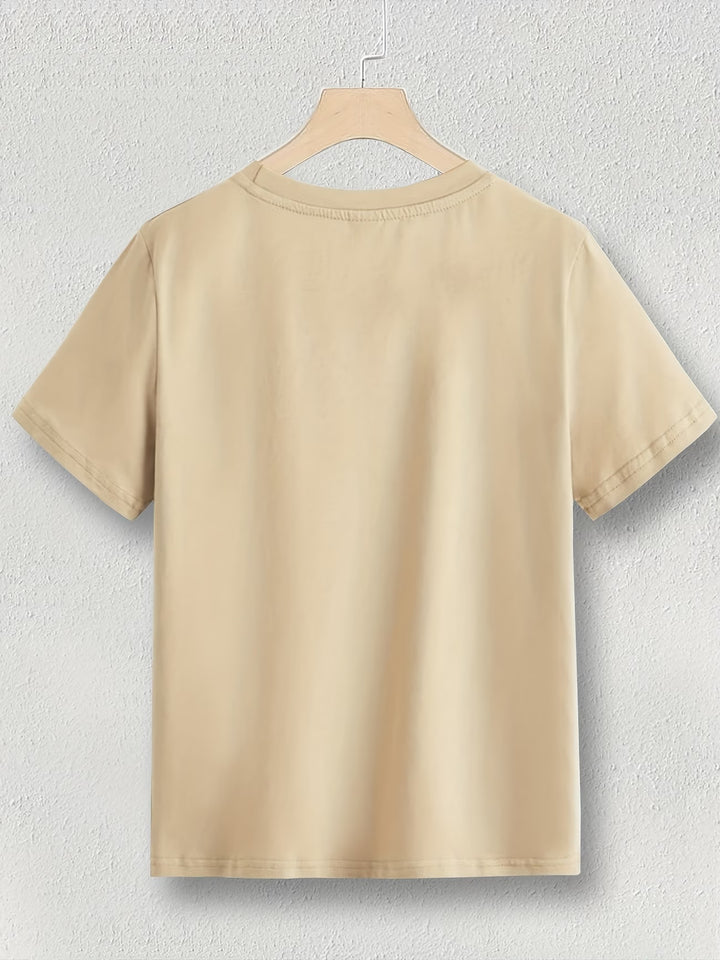 Women's Oversized Black T-Shirt - Crew Neck Tee