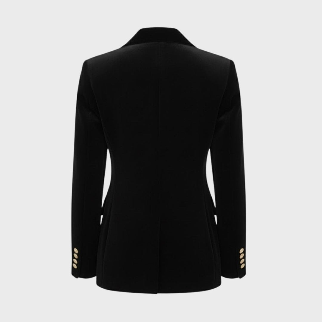 Women's Velvet Blazer Slim Fit - Satin Lapel Formal Occasion