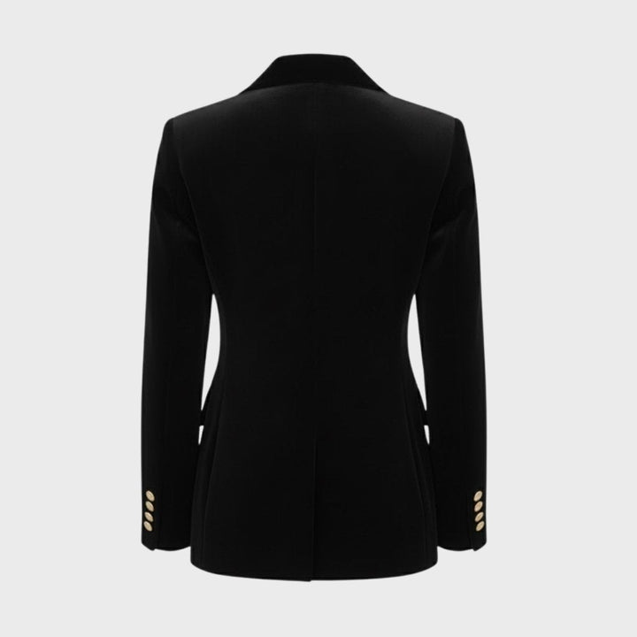 Women's Velvet Blazer Slim Fit - Satin Lapel Formal Occasion
