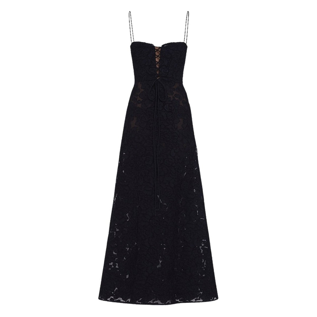 Butterfly Maxi Dress - Bustier Spaghetti Strap Wedding Guest
