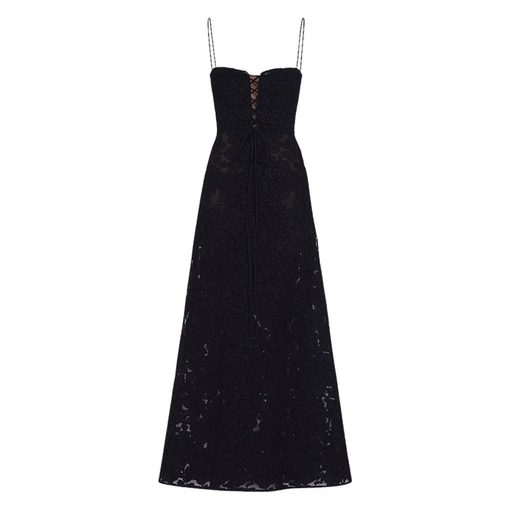 Butterfly Maxi Dress - Bustier Spaghetti Strap Wedding Guest
