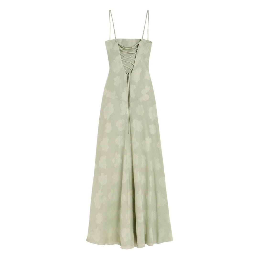 Butterfly Maxi Dress - Bustier Spaghetti Strap Wedding Guest
