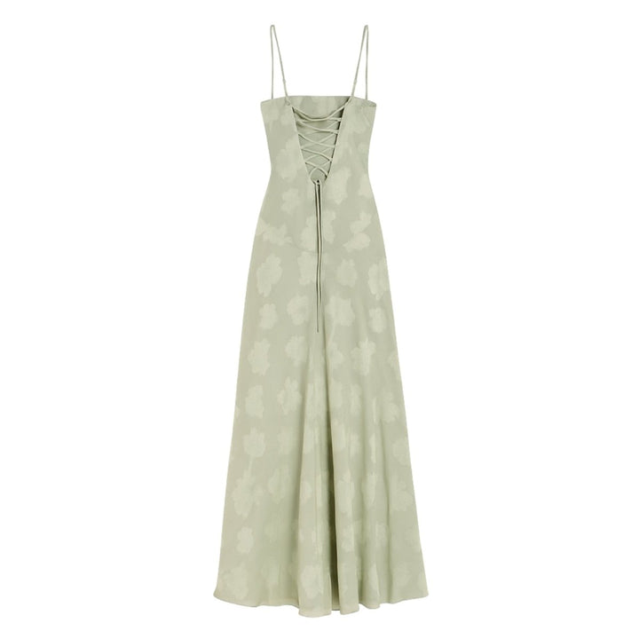 Butterfly Maxi Dress - Bustier Spaghetti Strap Wedding Guest
