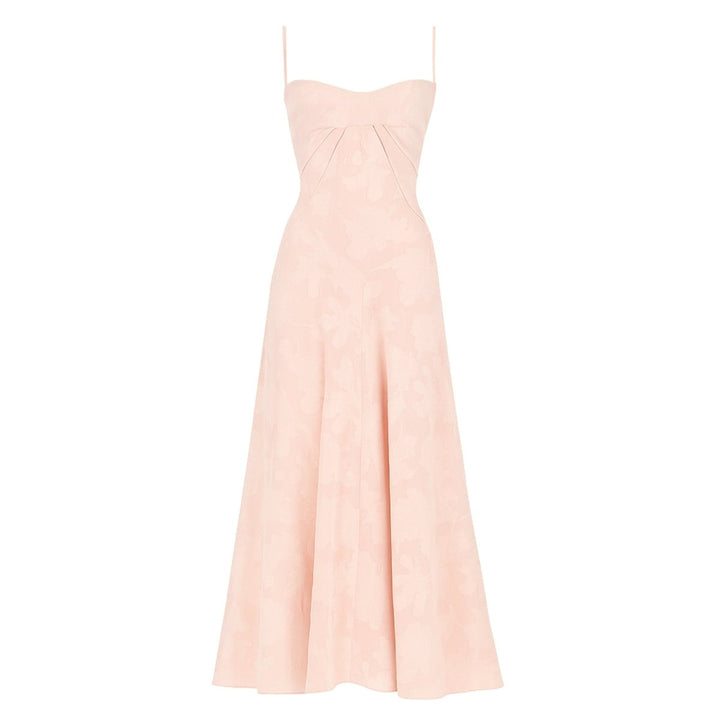 Butterfly Maxi Dress - Bustier Spaghetti Strap Wedding Guest