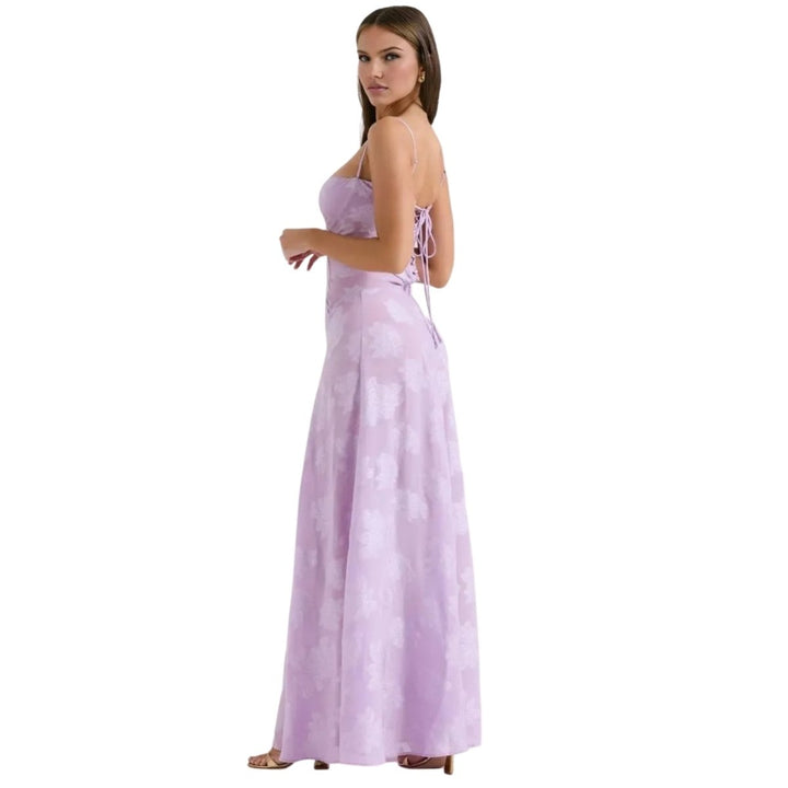 Butterfly Maxi Dress - Bustier Spaghetti Strap Wedding Guest