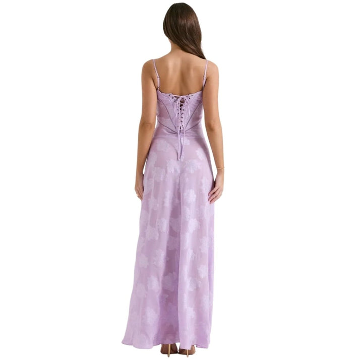 Butterfly Maxi Dress - Bustier Spaghetti Strap Wedding Guest