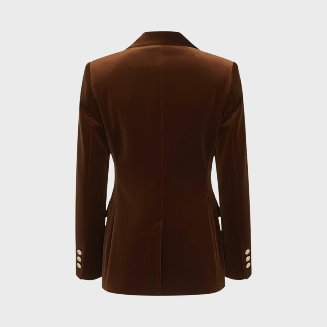Women's Velvet Blazer Slim Fit - Satin Lapel Formal Occasion