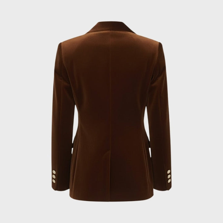 Women's Velvet Blazer Slim Fit - Satin Lapel Formal Occasion