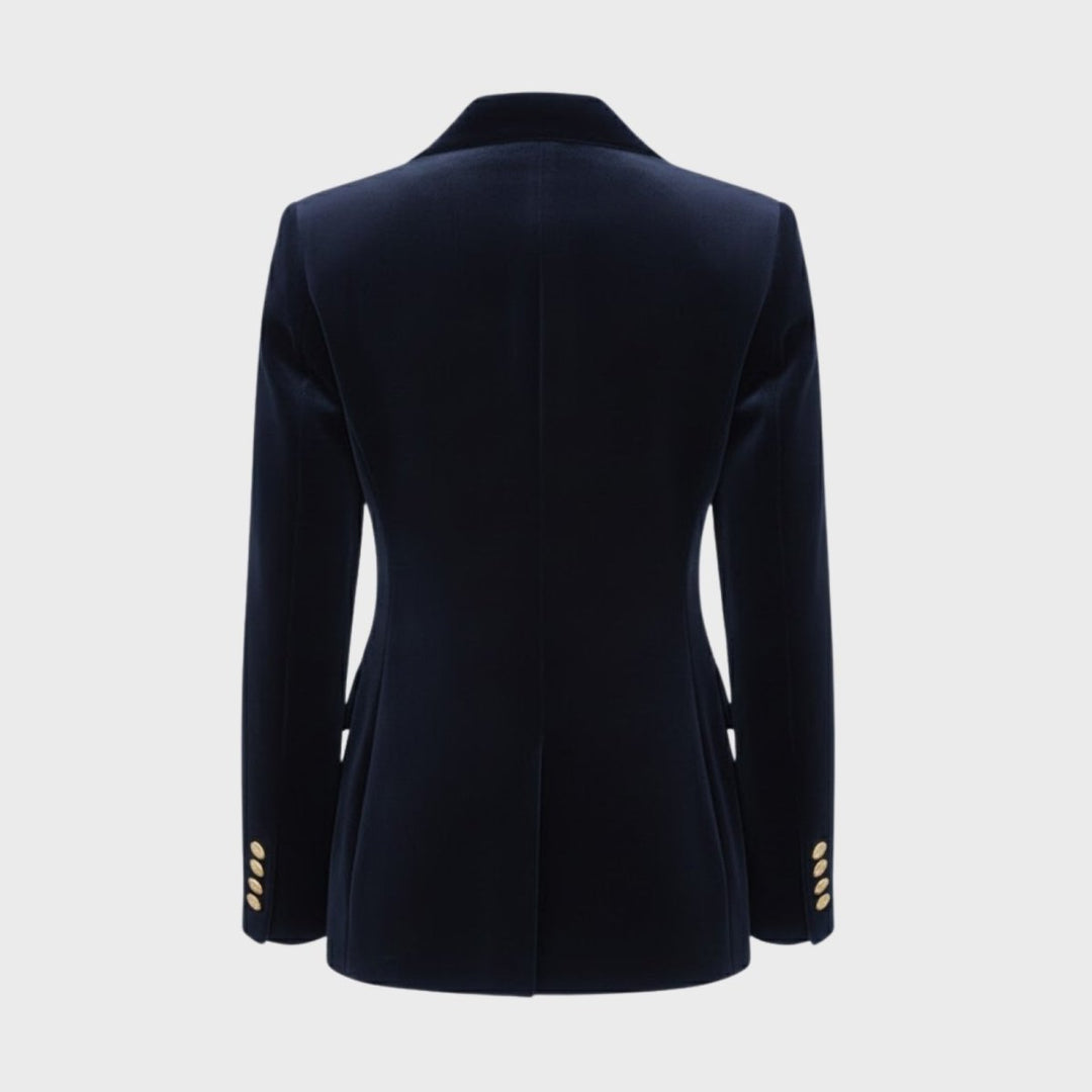 Women's Velvet Blazer Slim Fit - Satin Lapel Formal Occasion