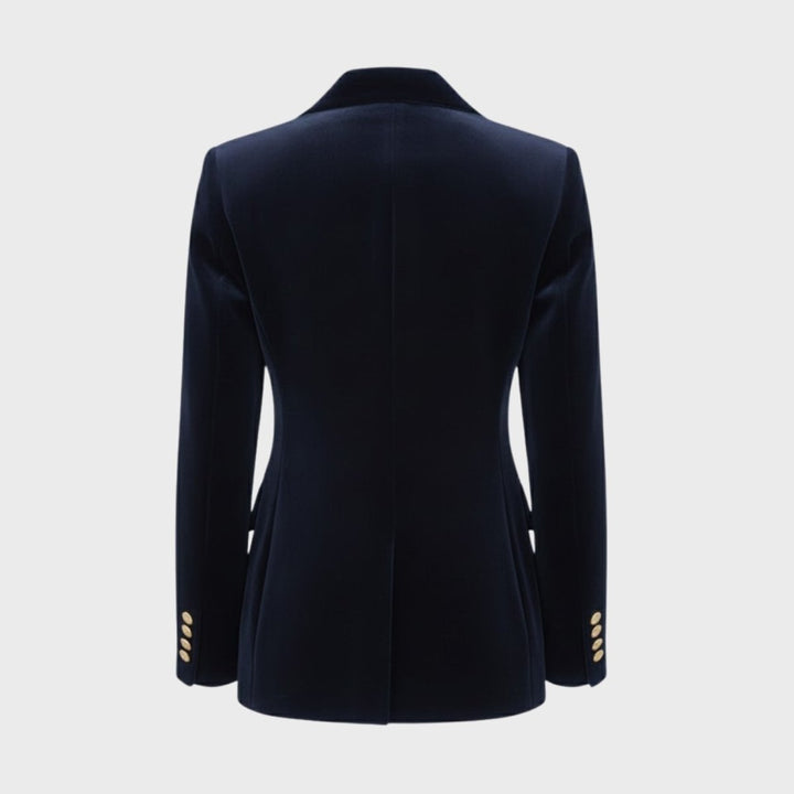 Women's Velvet Blazer Slim Fit - Satin Lapel Formal Occasion