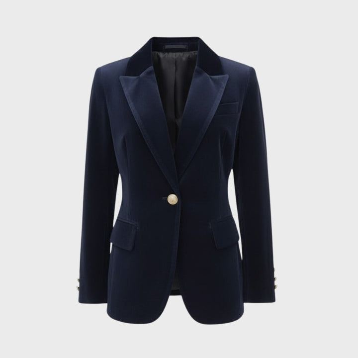 Women's Velvet Blazer Slim Fit - Satin Lapel Formal Occasion