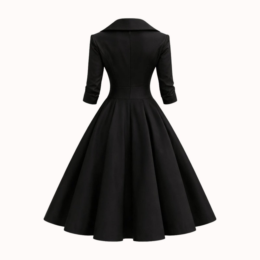 Women’s Satin Fit & Flare Midi Dress – Wedding Guest