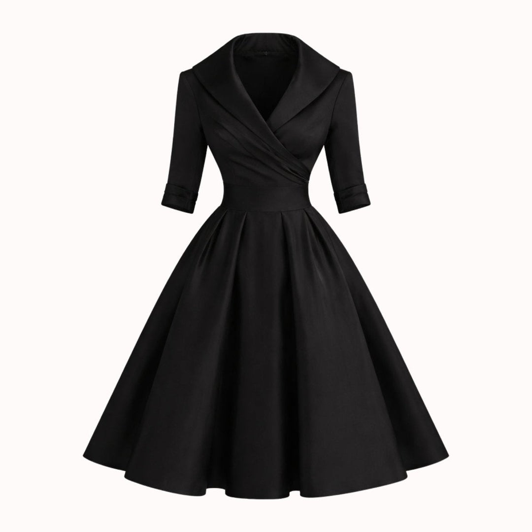 Women’s Satin Fit & Flare Midi Dress – Wedding Guest
