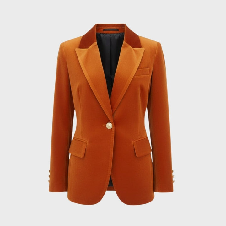 Women's Velvet Blazer Slim Fit - Satin Lapel Formal Occasion
