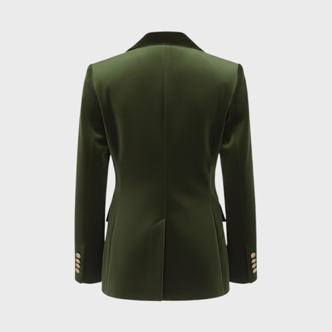 Women's Velvet Blazer Slim Fit - Satin Lapel Formal Occasion