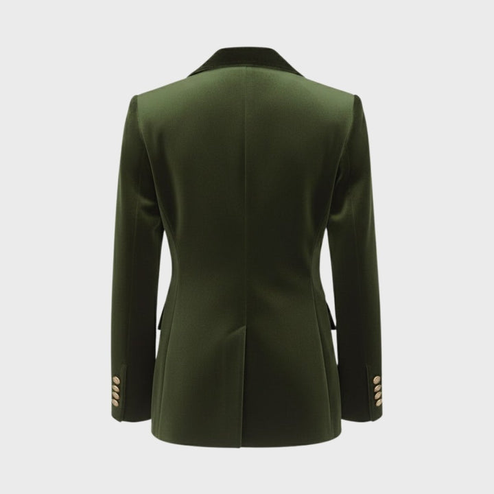 Women's Velvet Blazer Slim Fit - Satin Lapel Formal Occasion