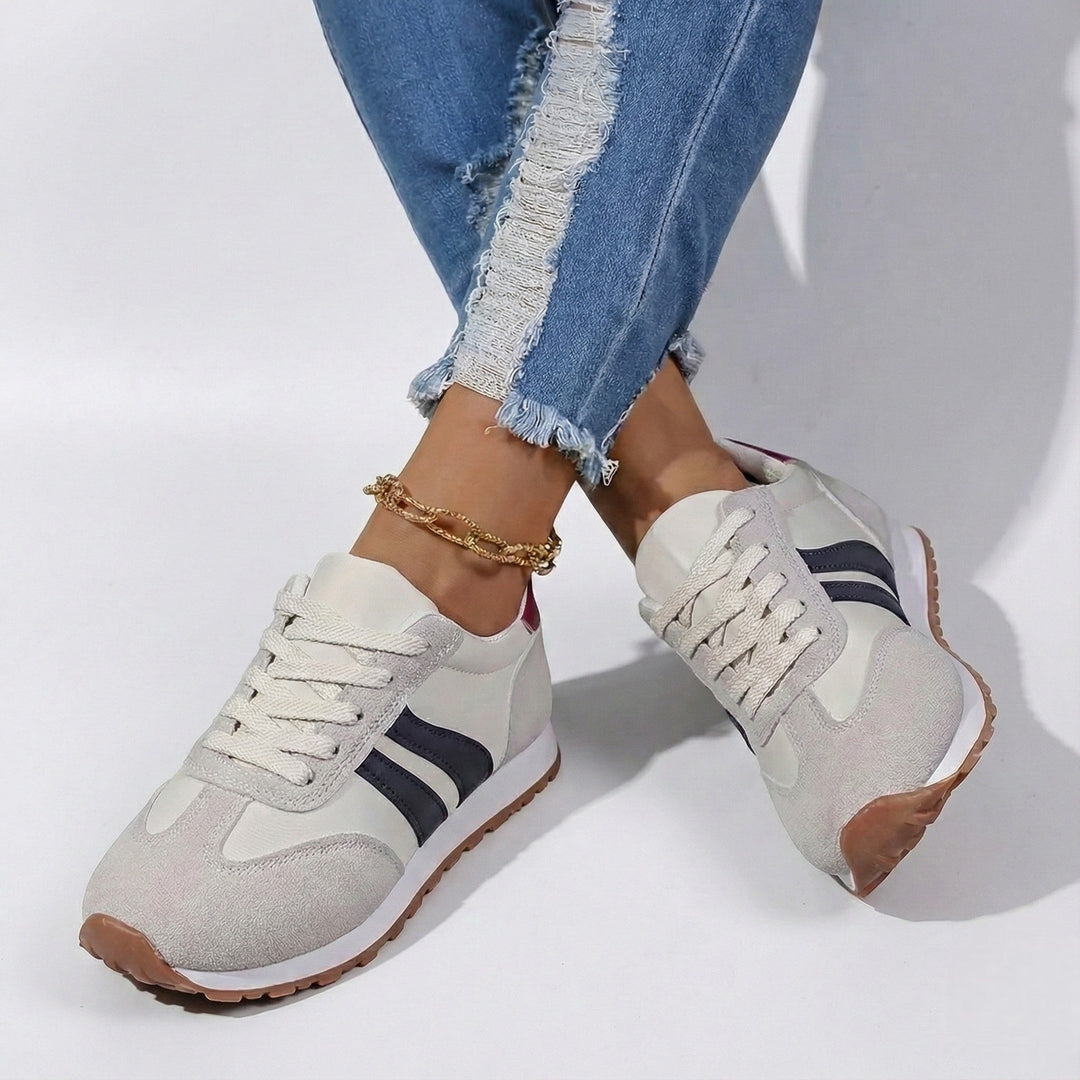 Orthopedic Trainers Women - Suede Retro Lace-Up