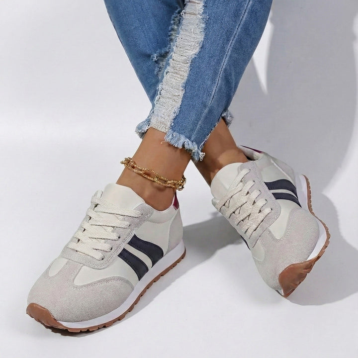 Orthopedic Trainers Women - Suede Retro Lace-Up