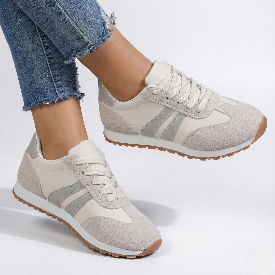 Orthopedic Trainers Women - Suede Retro Lace-Up