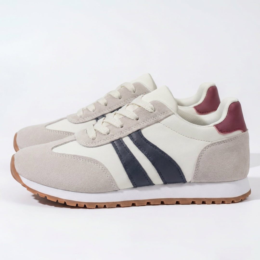 Orthopedic Trainers Women - Suede Retro Lace-Up