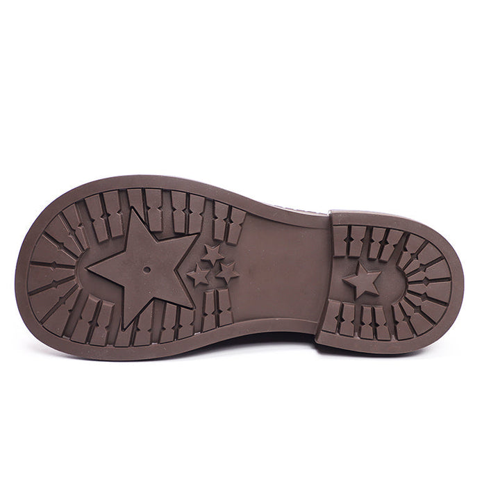 Wide Fit Leather Penny Loafer - Cowhide Round Toe Smart Casual