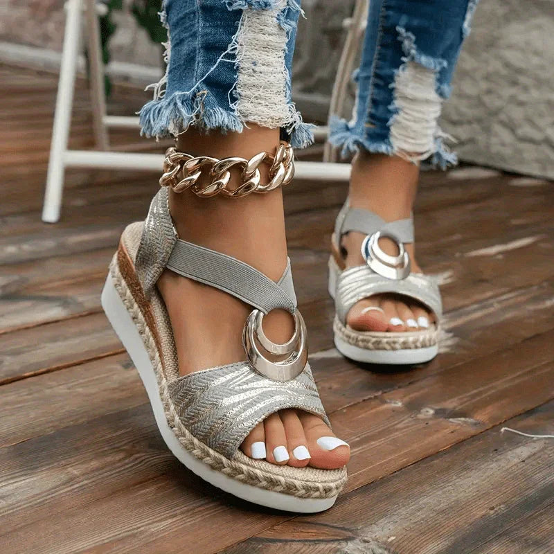 Orthopedic Wedge Sandals Women – Platform Espadrille Slip-On Summer