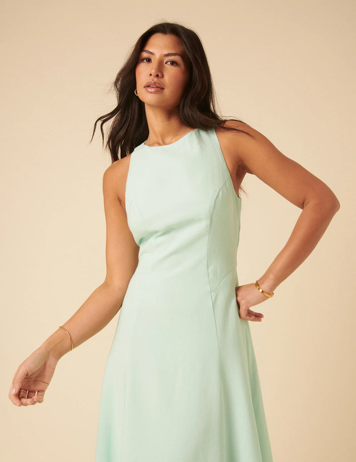 Women’s Midi Dress - Elegant Slim Fit Classic