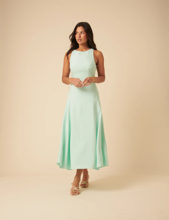 Women’s Midi Dress - Elegant Slim Fit Classic