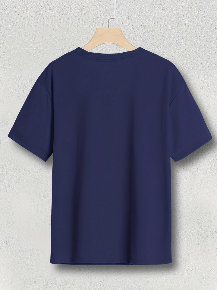 Women's Oversized Black T-Shirt - Crew Neck Tee