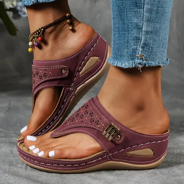 Orthopaedic Wedge Sandal - Arch Support Wide Fit Plantar Fasciitis