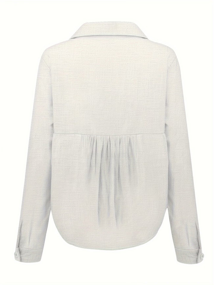 Women’s Linen Shirt - Long Sleeve Loose Fit