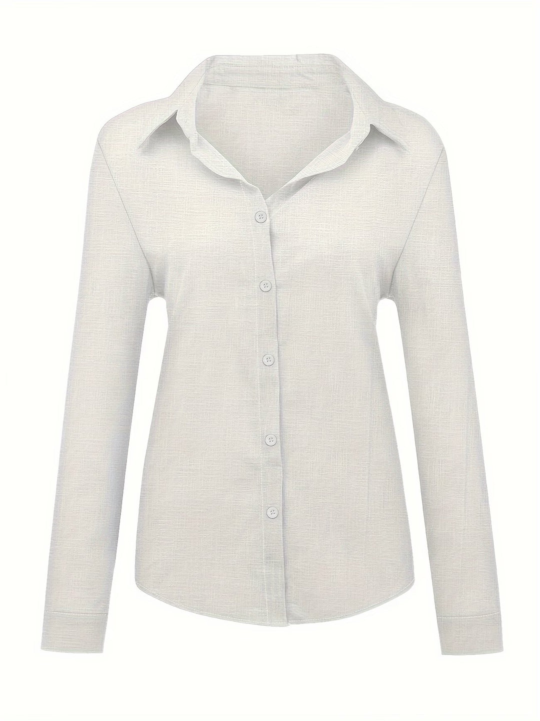 Women’s Linen Shirt - Long Sleeve Loose Fit
