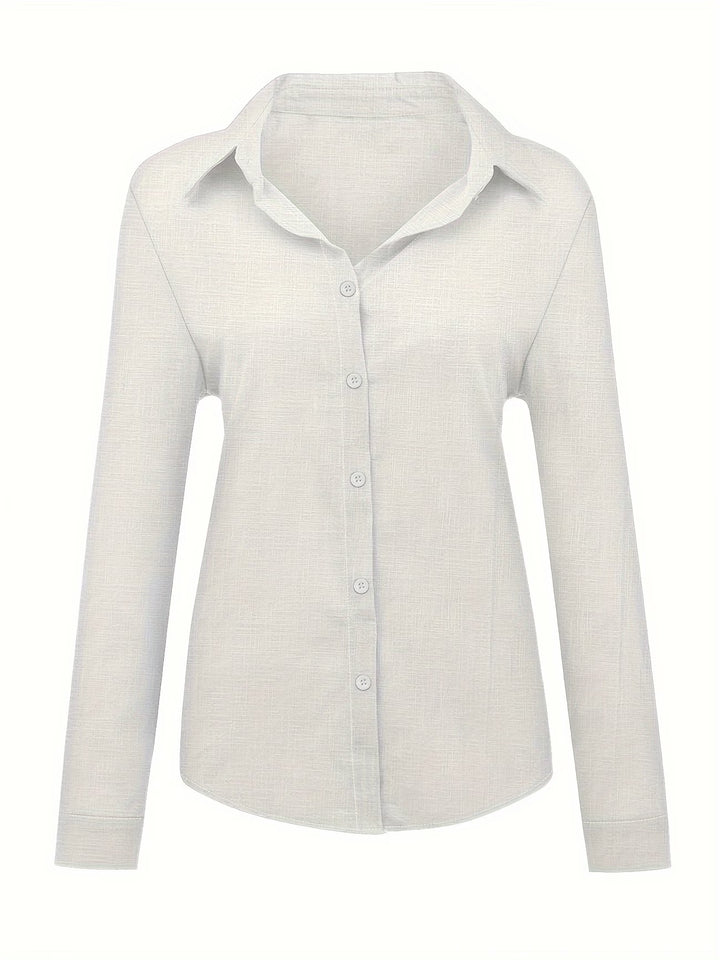 Women’s Linen Shirt - Long Sleeve Loose Fit