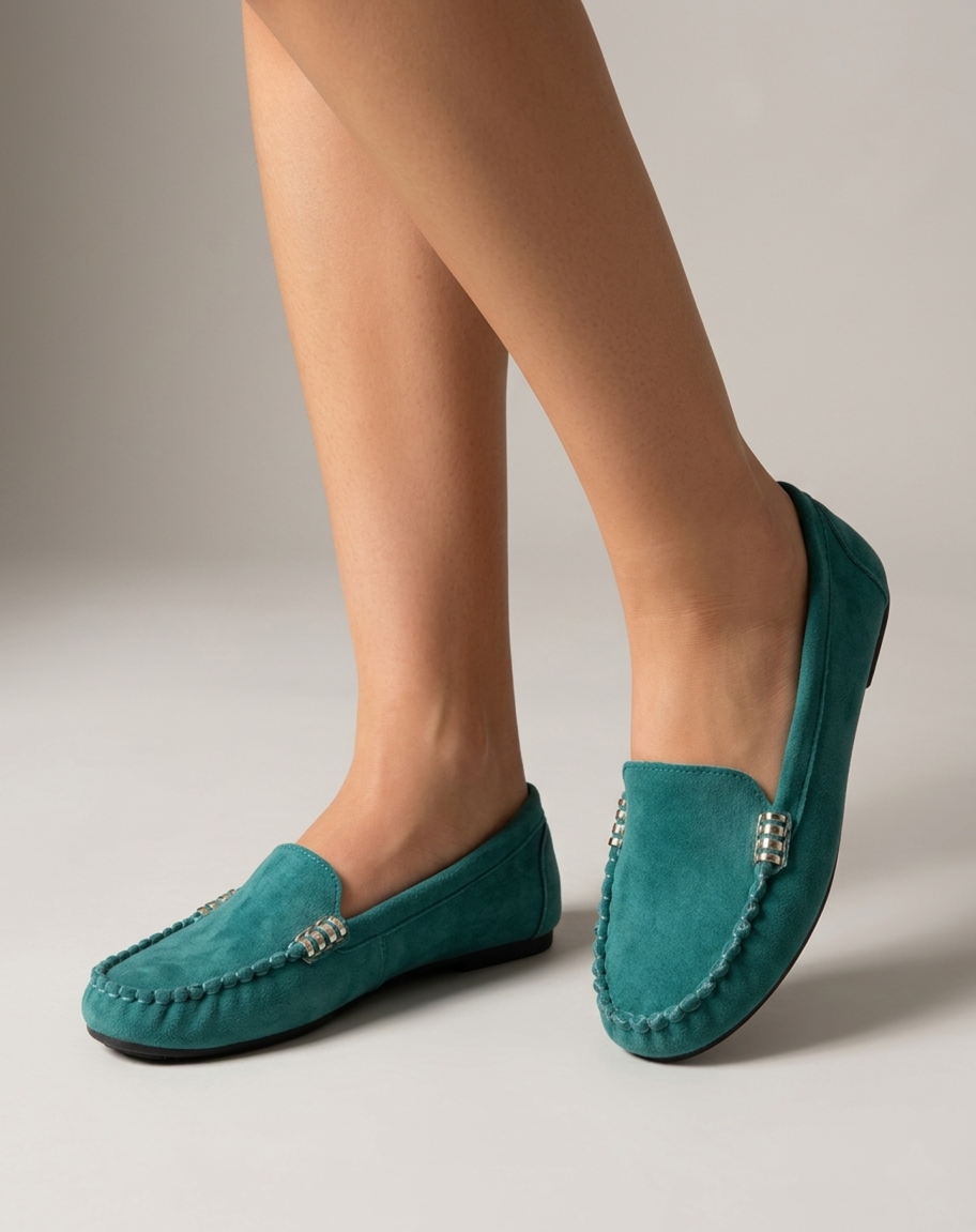 Women's Metal Detail Loafers - Chic Event Shoes
