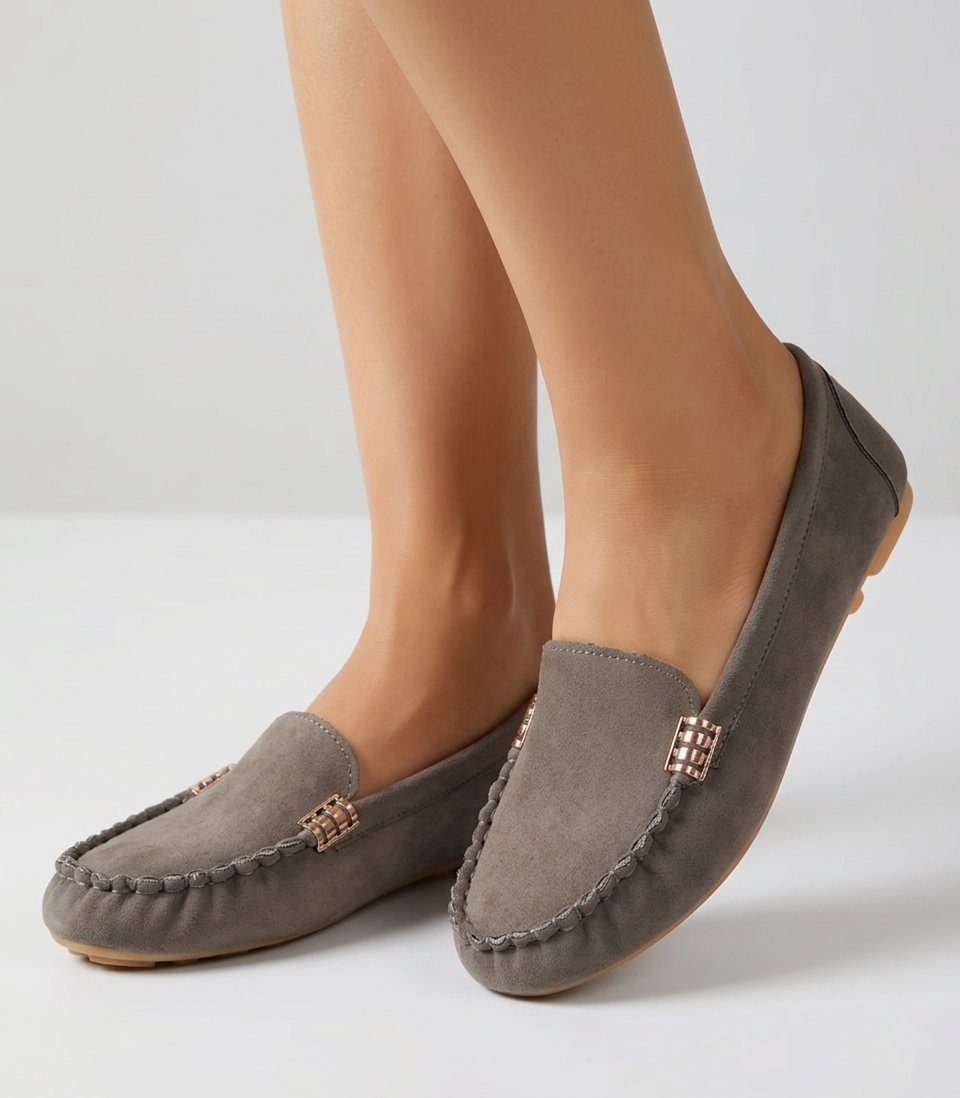 Women's Metal Detail Loafers - Chic Event Shoes